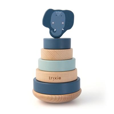 Trixie houten stapelspeelgoed mrs. elephant, 7dlg.