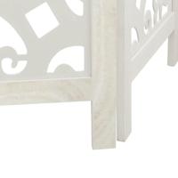 Kamerscherm met 6 panelen massief paulowniahout wit - thumbnail