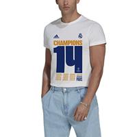 Heren Voetbal T-shirt met Korte Mouwen Adidas Real Madrid Champions 2022 - Maat: L - thumbnail