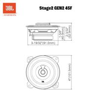 JBL STAGE2 45F - Autospeakers - 13 cm - 2-weg Coaxiaal - 320 Watt- Zwart - thumbnail
