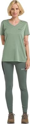Jack wolfskin Crosstail T-shirt Dames Eucalyptus S