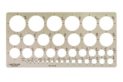 Cirkelsjabloon linex 39cir grs