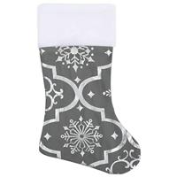 VidaXL Kerstboomrok luxe met sok 122 cm stof grijs - thumbnail