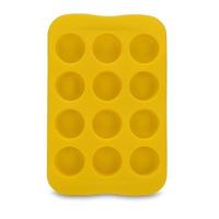 Siliconen chocolade mal lade creatieve geometrie gevormde Ice Cube cake decoratie schimmel vorm: ronde (geel) - thumbnail