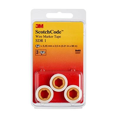Scotchcode navulrollen kabelmarkering 80-6114-2794-1 Wit, Geel 3M