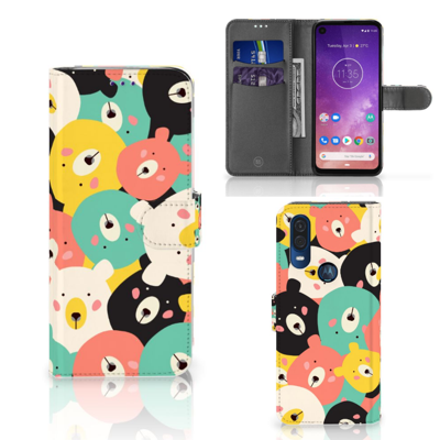 Motorola One Vision Leuk Hoesje Bears Motorola One Vision Leuk Hoesje Bears