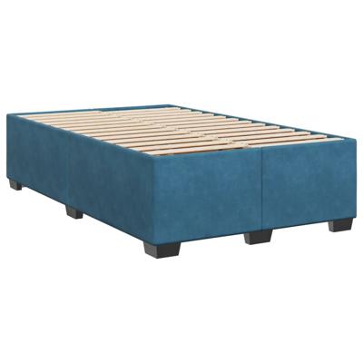 Boxspring met matras fluweel donkerblauw 120x190 cm