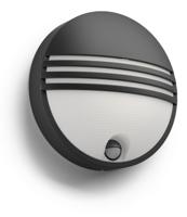 Philips LED Yarrow 172973016 Buitenlamp met bewegingsmelder (wand) LED LED vast ingebouwd 6 W Zwart - thumbnail