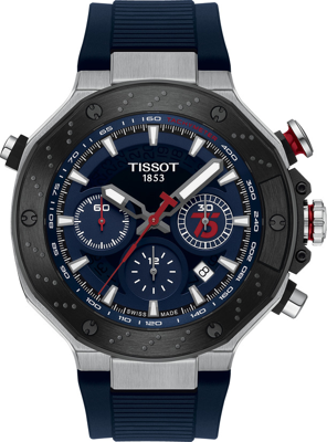 Horlogeband Tissot T603049424 Rubber Blauw Horlogeband Tissot T603049424 Rubber Blauw
