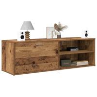 Tv-meubel 120x34x37 cm bewerkt hout oud houtkleurig - thumbnail