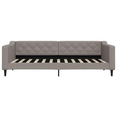 Slaapbank 90x200 cm stof taupe