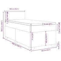 Boxspring met matras stof donkerbruin 100x200 cm - thumbnail