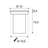 SLV Solasto 227680 Buitenlamp (inbouw) GU10 LED 6 W RVS - thumbnail