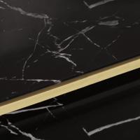 Salontafel roestvrijstaal en gehard glas goudkleurig - thumbnail