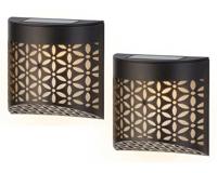 Solar wandlamp l5b11h11 cm zwart 2st Lumineo - Lumineo - thumbnail