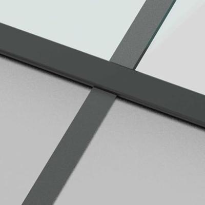 VidaXL Schuifdeur 76x205 cm gehard glas en aluminium zwart