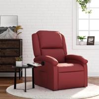 Fauteuil verstelbaar kunstleer wijnrood - thumbnail