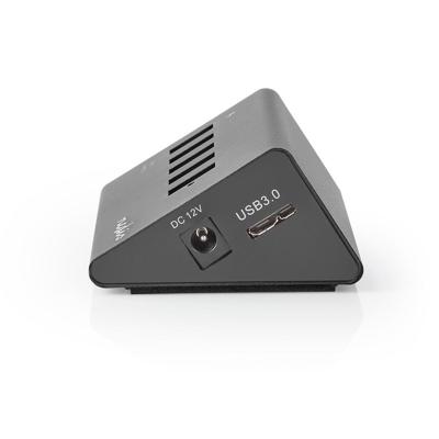 Nedis UHUBUP3510BK Usb-hub 5-poorts Usb 3.0 Met Externe Voeding Qc3.0 Oplaadpoort 5 Gbps Aluminium