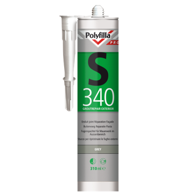 Polyfilla Pro S340 Buitenvoeg Reparatiepasta - Zilvergrijs