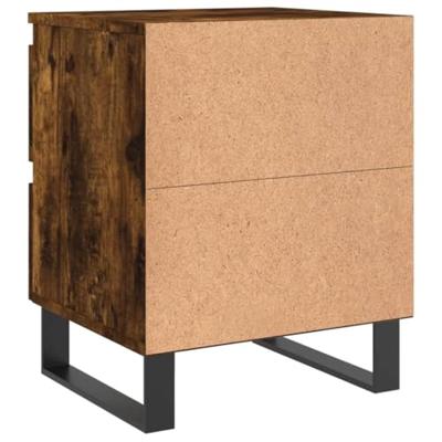 Nachtkastjes 2 st 40x35x50 cm bewerkt hout gerookt eikenkleurig