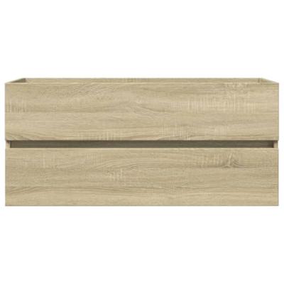 Wastafelkast 100x38,5x45 cm bewerkt hout sonoma eikenkleurig