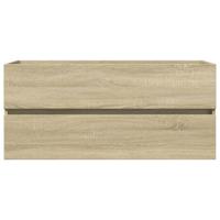 Wastafelkast 100x38,5x45 cm bewerkt hout sonoma eikenkleurig - thumbnail