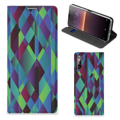 Sony Xperia L4 Stand Case Abstract Green Blue