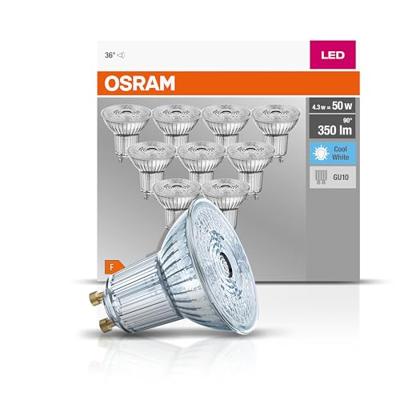OSRAM HOMELIGHTING 4058075036703 LED-lamp Energielabel F (A - G) GU10 Reflector 4.3 W = 50 W Neutraalwit (Ø x h) 50 mm x 50 mm 10 stuk(s)