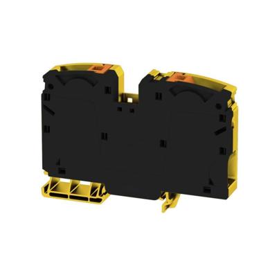 Weidmüller 2551530000 Doorgangsserieklem 16 mm Push-In-klem Zwart, Geel 10 stuk(s) Piece