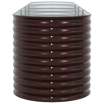 Verhoogde plantenbak Bruin 400 x 80 x 81 cm Staal
