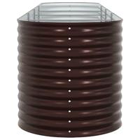 Verhoogde plantenbak Bruin 400 x 80 x 81 cm Staal - thumbnail