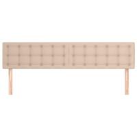 Hoofdborden 2 st 80x5x78/88 cm kunstleer cappuccinokleurig - thumbnail