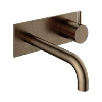 Hotbath Cobber afbouwdeel inbouw wastafelmengkraan met achterplaat en 18 cm uitloop verouderd messing CB006EXT18AB - thumbnail