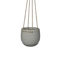 Mica Decorations Resa hangpot rond 18,5x17 cm licht grijs - thumbnail