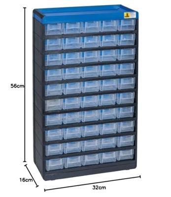 Allit 464660 Opbergkast voor kleine onderdelen VarioPlus Pro 53/100 (b x h x d) 300 x 525 x 135 mm Zwart, Blauw 1 stuk(s)