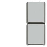Siemens 5UB4723 Inzetstuk Wandcontactdoos met randaarde en klapdeksel 2-voudig Delta Grijs Schakelmateriaal 1 stuk(s) - thumbnail