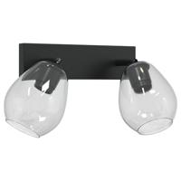 VidaXL Plafondspot zwart 33 x 13 x 26 cm glas en metaal - thumbnail