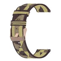 Garmin Venu 3s / Vivoactive 4s / Venu 2s / Vivomove 3s / Forerunner 255s - Canvas nylon bandje - Geel - thumbnail