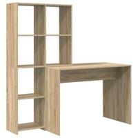 Bureau met plank Sonoma eiken 138.5 x 55 x 143 cm Bewerkt hout - thumbnail