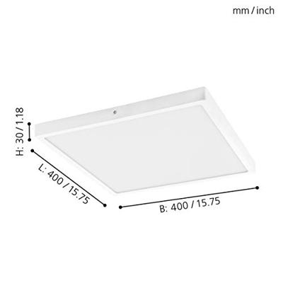 Eglo PlafonniereFueva 1 40cm bij 40cm - 97268