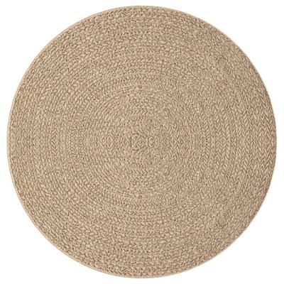 VidaXL Vloerkleed zizur binnen en buiten ø 200 cm jute look