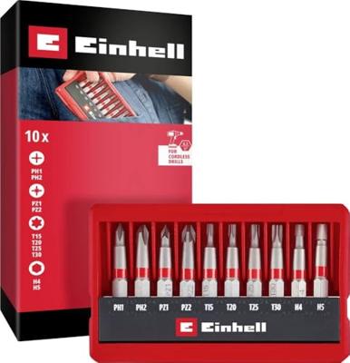 Einhell Bit Taschenbox 10tlg 118643 Bitset PH, PZ, Inbus, TX