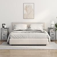 Nachtkastje met lade Grijs sonoma 30 x 48 x 61 cm Bewerkt hout - thumbnail