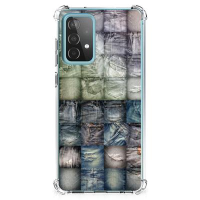 Anti Shock Bumper Case Samsung Galaxy A52 4G/5G Spijkerbroeken Anti Shock Bumper Case Samsung Galaxy A52 4G/5G Spijkerbroeken