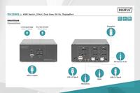 Digitus DS-12862 KVM-switch 2 poorten DisplayPort 3840 x 2160 Pixel - thumbnail