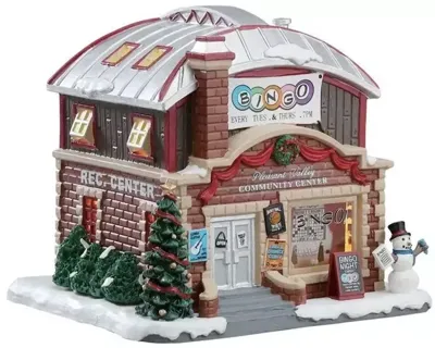 Lemax pleasant valley community center verlicht kersthuisje Harvest Crossing 2017