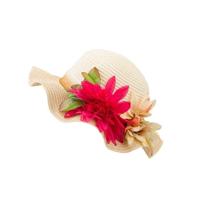 Zon hoeden zomer hoeden bloem grote Dakransjes stro strand GLB stro hoed (beige) - thumbnail