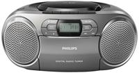 Philips Audio CD-Radiorekorder mit DAB+ (Dynamic Bass Boost, UKW-DAB+, CD, Kasseten-Deck) silber, AZB600/12 - thumbnail