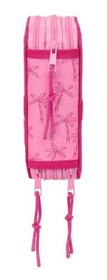 Driedubbele Pennenzak Lilo & Stitch Chill Roze Munt 12,5 x 19,5 x 5,5 cm 37 Onderdelen