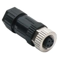 Amphenol M12D-04BFFB-SL7001 M SERIES 4 polig connector female M12 D-coding SCREW FE - thumbnail